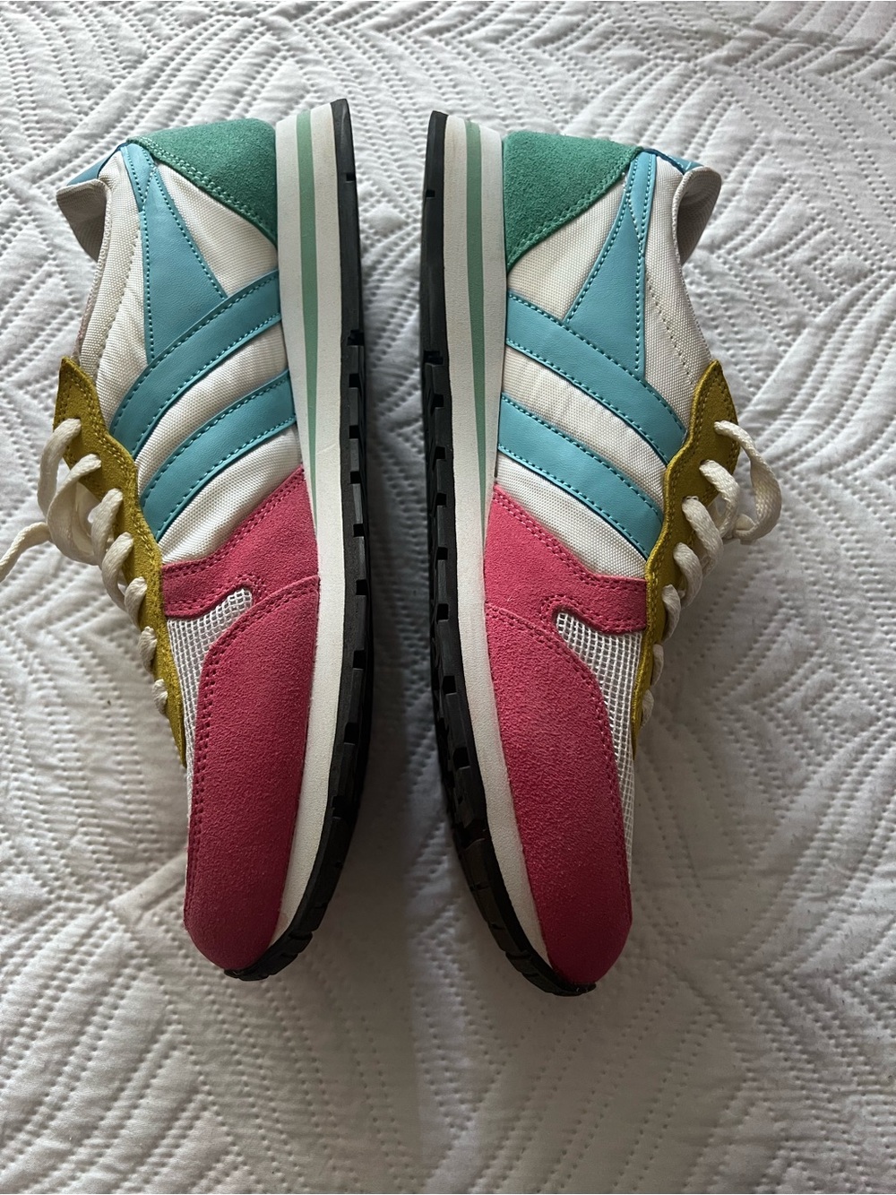 Gola Multi-Color Casual Lace-Up Sneakers - Pink, Yellow & White